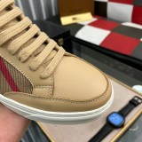 Men's Vintage Check Panelled Casual Sneakers brown