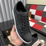 Men's Vintage Check Panelled Casual Sneakers Black