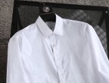 Men's Embroidered Logo Long Sleeve Shirt White