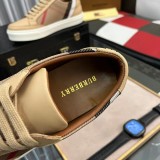 Men's Vintage Check Panelled Casual Sneakers brown