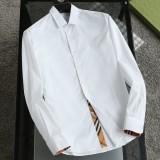 Simple Versatile Men's Casual Long Sleeve Shirt White