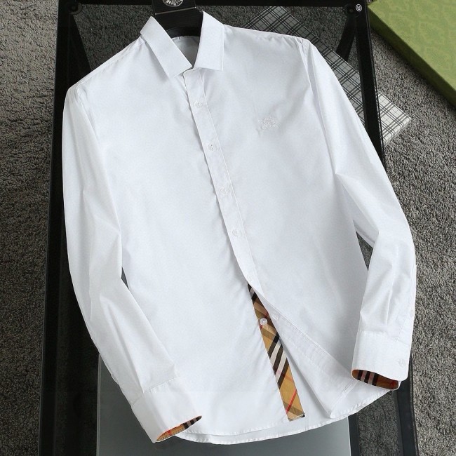 Simple Versatile Men's Casual Long Sleeve Shirt White