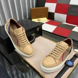 Men's Vintage Check Panelled Casual Sneakers brown