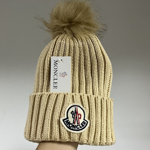 Ribbed Fur Pom Knit Cap Cuffed Beanie Winter Soft Warm 024#