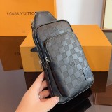Men's LV Avenue NM Fanny Pack Black 15x4x24cm 241108