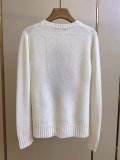 Women's 90% Wool Oversized Soft Crewneck Warm Pullover Sweater Polo Embroidery Bear Loose Fit Jumper 00808