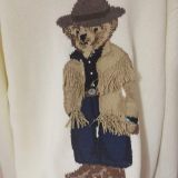 100% Cotton Oversized Soft Crewneck Warm Pullover Sweater Polo Embroidery Bear Loose Fit Jumper