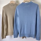 Women's 65% Cotton Oversized Soft Crewneck Warm Pullover Sweater Polo Embroidery Bear Loose Fit Jumper 00808