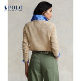 Women's 65% Cotton Oversized Soft Crewneck Warm Pullover Sweater Polo Embroidery Bear Loose Fit Jumper 00808