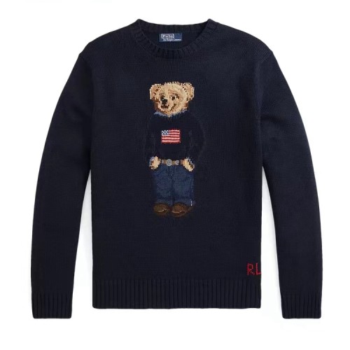 100% Cotton Knitwear Bear Embroidery Cotton Sweater Pullover RL14731