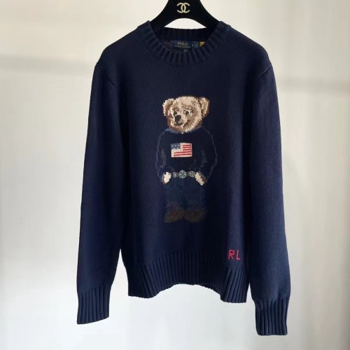 100% Cotton Knitwear Bear Embroidery Cotton Sweater Pullover RL14731