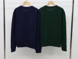 Wool Cashmere Blended Fabrics Oversized Soft Crewneck Warm Pullover Sweater Polo Embroidery Bear Loose Fit Jumper