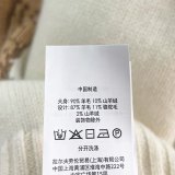 Women's 90% Wool Oversized Soft Crewneck Warm Pullover Sweater Polo Embroidery Bear Loose Fit Jumper 00808