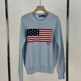 Women's 100% Cotton Oversized Soft Crewneck Warm Pullover Sweater Polo Loose Fit Jumper RL22516