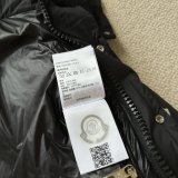 Vezere 5A Men's Hooded Down Jacket Coat Black （90% White Duck Down）
