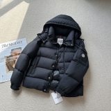 Vezere 5A Men's Hooded Down Jacket Coat Black （90% White Duck Down）