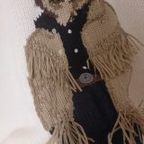 100% Cotton Oversized Soft Crewneck Warm Pullover Sweater Polo Embroidery Bear Loose Fit Jumper