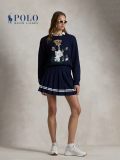 100% Cotton Oversized Soft Crewneck Warm Pullover Sweater Polo Embroidery Bear Loose Fit Jumper