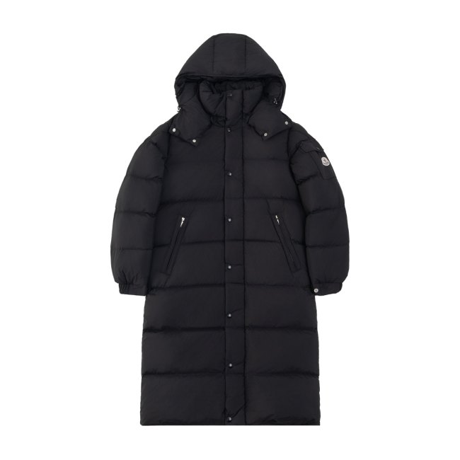 Vezere Original 1:1 Goose Down Long Men's Hooded Down Jacket Coat Black 24508