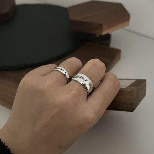 Original 1:1 925 Silver Blind For Love Silver Ring  Jewelry R0005/R0006