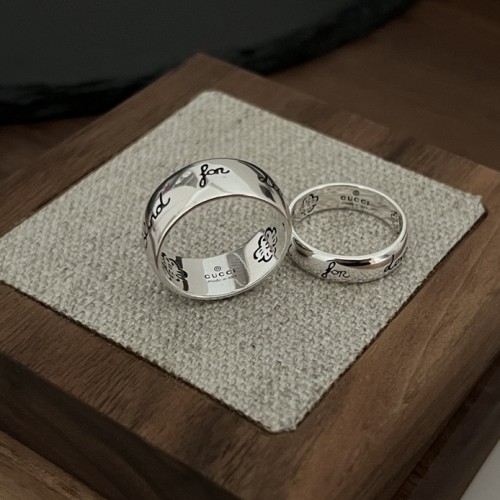 Original 1:1 925 Silver Blind For Love Silver Ring  Jewelry R0005/R0006