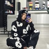 5A The Cotton Wreath Sweatshirt Hoodie Black