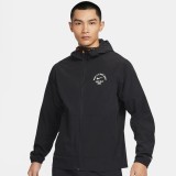 Simple Printed Logo Thin Hooded Windbreaker Black FV-3970-71