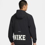 Simple Printed Logo Thin Hooded Windbreaker Black FV-3970-71