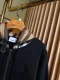 2024 Simple Versatile Zipper Hooded Jacket Black