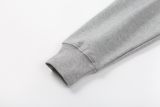Simple Versatile Embroidered Logo Hooded Jacket Gray 906