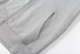 Simple Versatile Embroidered Logo Hooded Jacket Gray 906