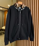 2024 Simple Versatile Zipper Hooded Jacket Black