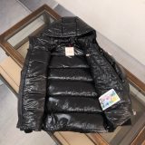 Winter Simple Hooded Down Jacket Black