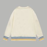 Original Jacquard Colorful Letter Logo Wool Sweater Beige