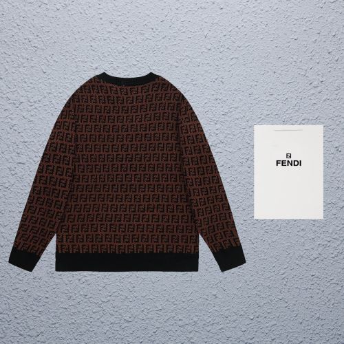 Original Spring Autumn Full Logo Wool Sweater Brown