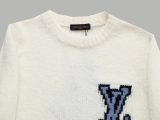 Original Simple Jacquard Logo Wool Sweater White