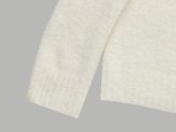 Original Simple Jacquard Logo Wool Sweater White