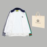 Original Simple Embroidered Logo Jacket Pant White