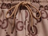 Original GG Jacquard Logo Jacket Pant Set Light Brown