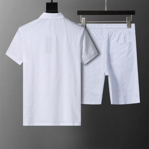 Spring Summer DG Short Sleeve T-shirt Shorts Set White 6558#