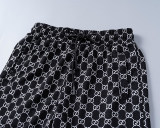 Spring Summer GG Jacquard Logo Short Sleeve Polo Shirt Shorts Set Black 6547#