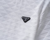 Spring Summer Jacquard Short Sleeve T-shirt Shorts Set White 6549#