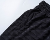 Spring Summer Jacquard Short Sleeve T-shirt Shorts Set Black 6549#