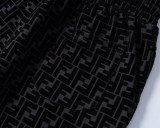 Spring Summer Short Sleeve Polo Shirt Shorts Set Black 6556#