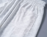 Spring Summer Jacquard Short Sleeve T-shirt Shorts Set White 6549#
