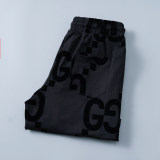 Spring Summer Short Sleeve Polo Shirt Shorts Set Black 6550#
