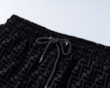 Spring Summer FF Short Sleeve T-shirt Shorts Set Black 6555#