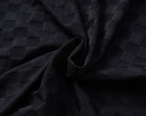 Spring Summer Embroidered Logo Plaid Short Sleeve Polo Shirt Shorts Set Black 6553#