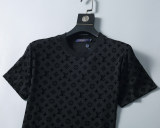 Spring Summer Short Sleeve T-shirt Shorts Set Black 6559#