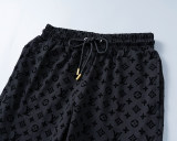 Spring Summer Short Sleeve T-shirt Shorts Set Black 6559#